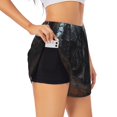 thumbnail image 3 of Running Shorts for Women, Gloomy Mansion Forest Scene Workout Athletic Shorts with Pockets, Lounge Yoga Shorts Women, 3 of 7