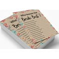 thumbnail image 3 of Inkdotpot How Well Do You Know The Bride Bridal Shower Bachelorette PartyGameActivityCards 50-PackRustic Kraft FloralWho Know The Bride Best, 3 of 7