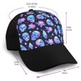 thumbnail image 2 of Yiaed star Skull flower crystal Print Baseball Cap Dad Hat Polo Style Plain Blank Adjustable Size, 2 of 5