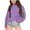 Purple, variant on Girls Striped Sweatshirt Color Block Crew Neck Long Sleeve Shirt Casual Loose Pullover Tops Children's T-shirt Printed Round Neck Short Top Suitable For Boys And Girls Blue 9 Years
