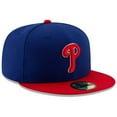 thumbnail image 3 of Men's New Era Royal/Red Philadelphia Phillies Alternate Authentic Collection On-Field 59FIFTY Fitted Hat, 3 of 5