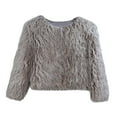 thumbnail image 1 of XZNGL Womens Fashion Solid Short Imitation Warm Coat Faux Tops, 1 of 1