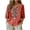 Orange, variant on Oplxuo Linen Shirts for Women 3/4 Sleeve Embroidered Shirts V Neck Peasant Blouses Boho Gauze Tops Casual Vacation Clothes