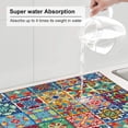 thumbnail image 4 of Talavera Mexican Ceramic Tiles Boho Drying Mat 16x18 Inch For Kitchen Counter Drying Mats Dish For Kitchen Counter Easy Clean Kitchen, 4 of 7