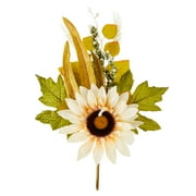 Way to Celebrate Harvest Floral Pick, Cream Artificial Sunflower Decoration 10''H