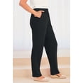 thumbnail image 3 of Roaman's Women's Plus Size Soft Knit Relaxed Pull-On Straight Leg Pant, 3 of 6