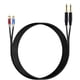 thumbnail image 1 of 1/4 "TRS a RCA doble cable de audio, 5 pies de oro chapado en 22AWG cable OFC con reducción de ruido, cubierta de PVC flexible para amplificadores / sistemas de sonido, la transmisión de sonido claro, 1 of 6