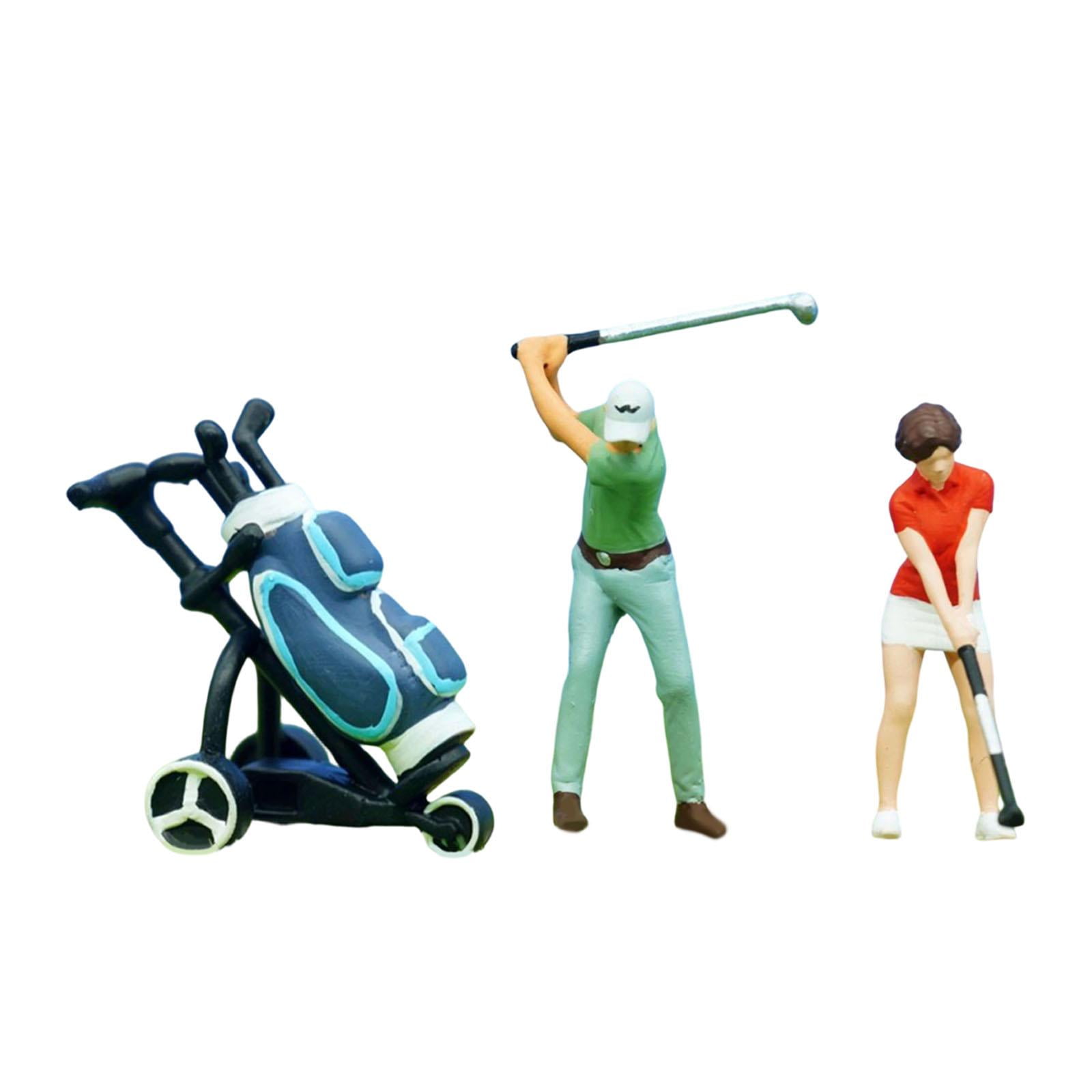 LeeQinersw 1:64 Scale Tiny People Layout Micro Landscape Accessories Golf Figurines Set
