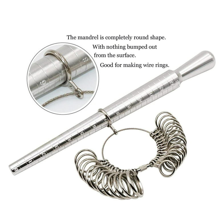 Stainless Steel Finger Sizer Measuring Ring Tool, Size 1-13 with
