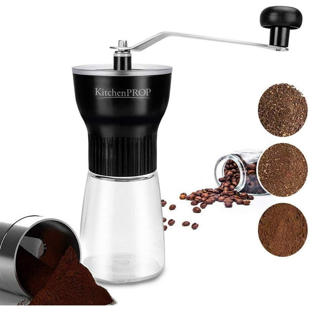 KITCHEN PROP manual coffee grinder Home EditionADJUSTABLE CERAMIC CONICAL BURR Mill, AEROPRESS