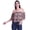 Brown, variant on Womens Printed Off The Shoulder Crop Top Flounce Sleeve Summer Clothing Boho Blouse