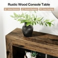 thumbnail image 5 of Tribesigns 63-Inch Long Console Table, Rustic Wood Entryway Table with 6 Storage Cubes, Industrial Narrow Sofa Table Behind Couch Table for Living Room, Hallway, 5 of 5