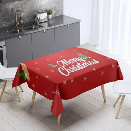 

Autmor Rectangle Christmas Table Cloth Water Resistance Tablecloth Decorative Fabric Table Cover for Outdoor and Indoor Use