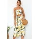 thumbnail image 3 of Blusa floral para mujer, vestido de traje con falda larga, 3 of 7