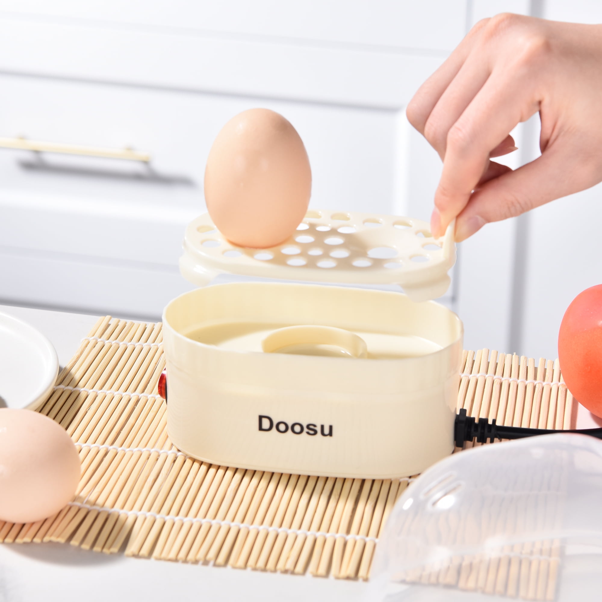 Doosu Electric Egg Cooker - Fast Heating, Easy to Clean, Multiple Food Options