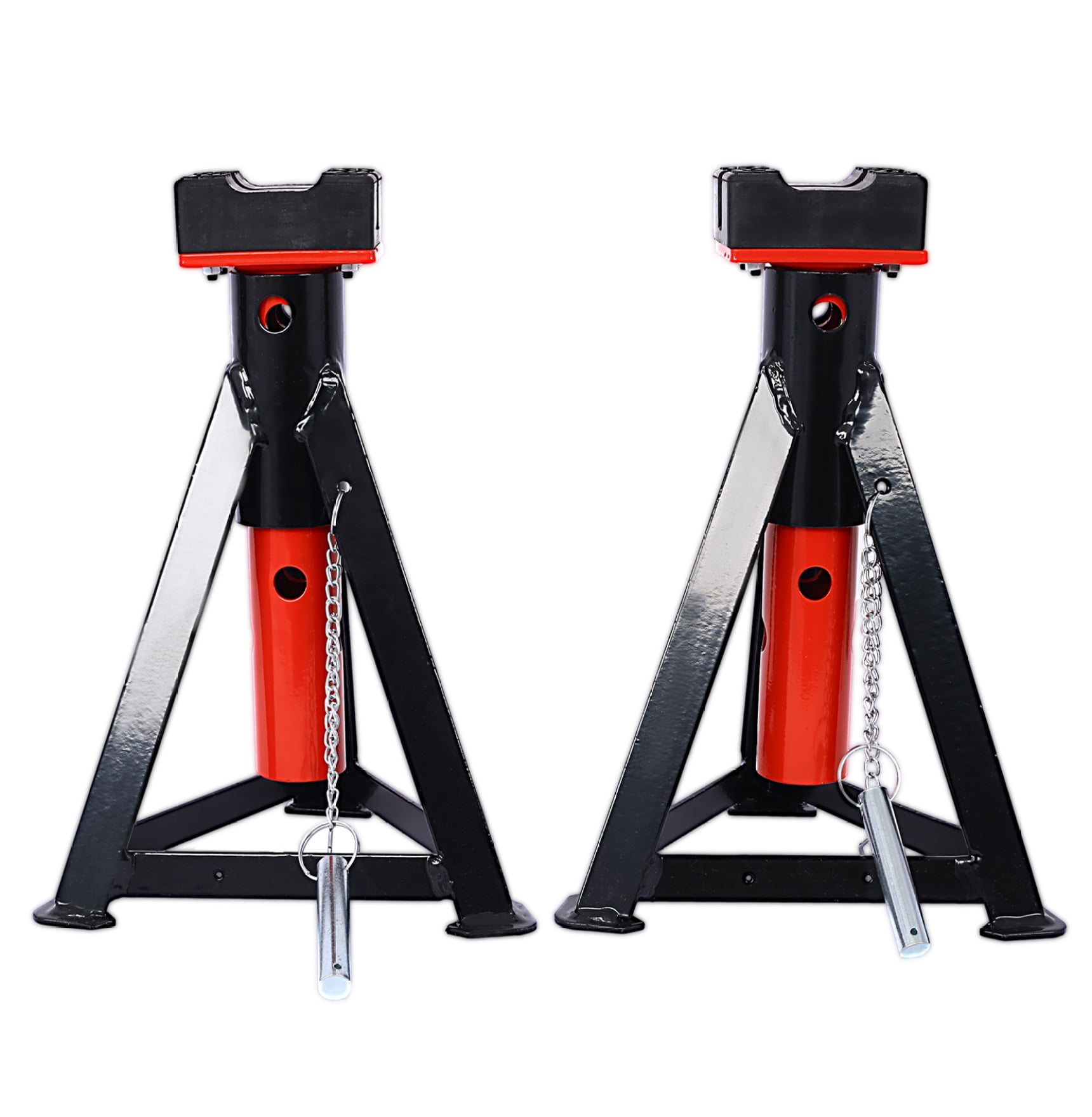 Jack Stands 3 Ton Pair - Heavy Duty Axle Stands 6000lb Capacity - Adjustable Height 12.6-18.3in - Automotive Repair Equipment