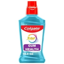 Colgate Total Gum Health Alcohol Free Mouthwash, Non Burning Mouthwash for Bad Breath, Helps Prevent Gum Problems, Gingivitis, and Plaque, No-Alcohol Mouthwash, Clean Mint, 500 mL