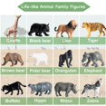thumbnail image 2 of Ruson 12 piezas mini figuras de animales de safari juguetes realistas figuras de animales del zoológico de la selva juego de juguetes para decoración de pasteles Navidad cumpleaños huevo de Pascua sum, 2 of 5