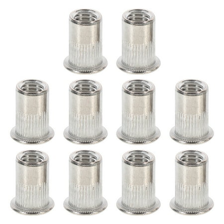 

Meijiashe 10pcs Professional Rivet Nut Riveted Stainless Steel Nut Rivet Nut with Flat Head