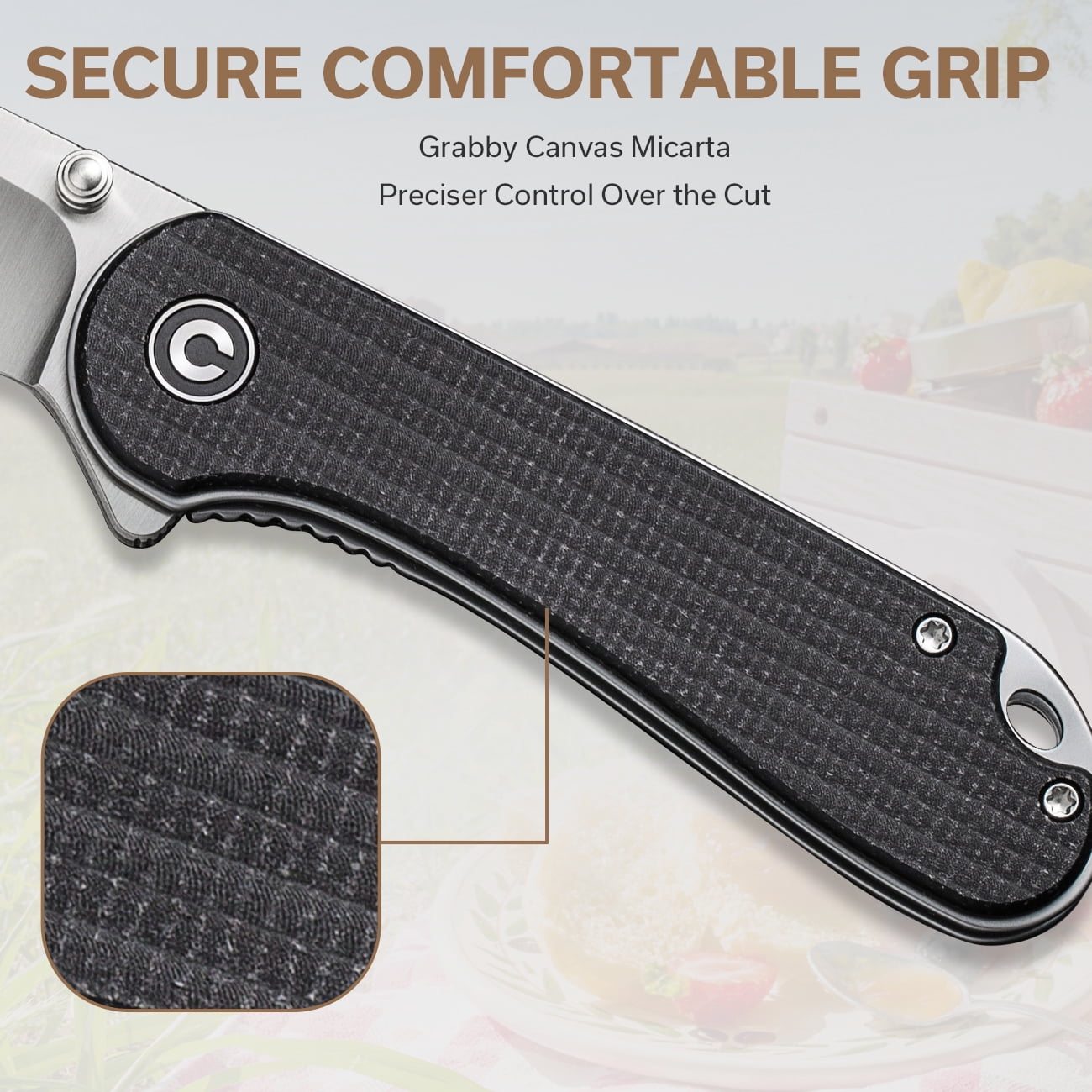 CIVIVI Pocket Folding Knives Elementum 2.97'' Nitro-V Wharncliffe Blade C18062AF-3