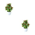 thumbnail image 3 of Guardoinrt Choose Favorite Colors Fake Potted Plants Designed For Any Room Artificial Plant Zhaocai Tree Fruit 2Set, 3 of 6