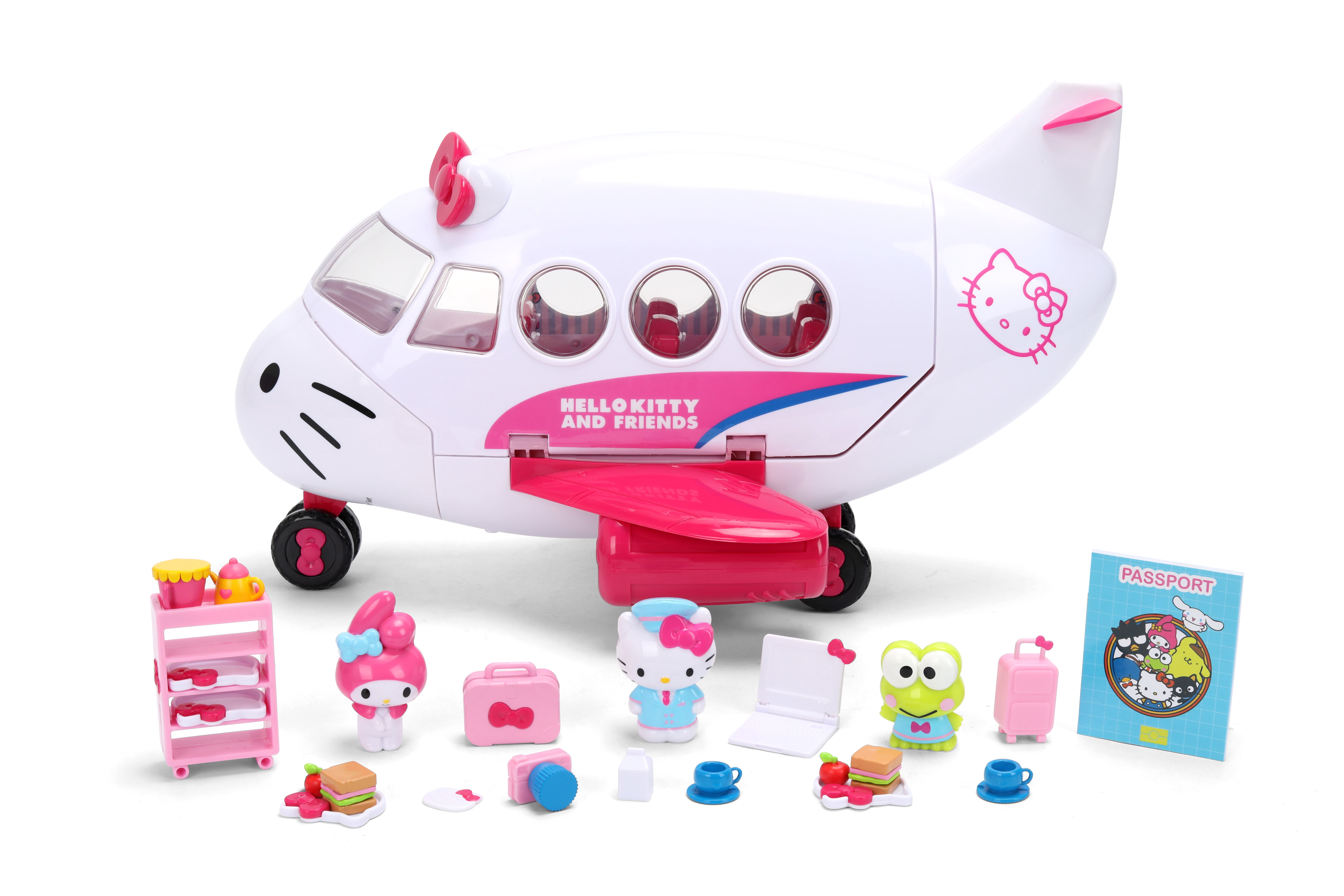 7*福様 Hello Kitty ストラップ 夜空 飛行機 キャシー Jada Sanrio Hello Kitty and Friends – Hello Kitty Airline Play Set