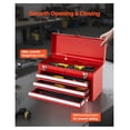 thumbnail image 6 of Metal Tool Box 20.5 inch Portable, 3 Drawer Tool Organizer with Auto Lock, 6 of 9
