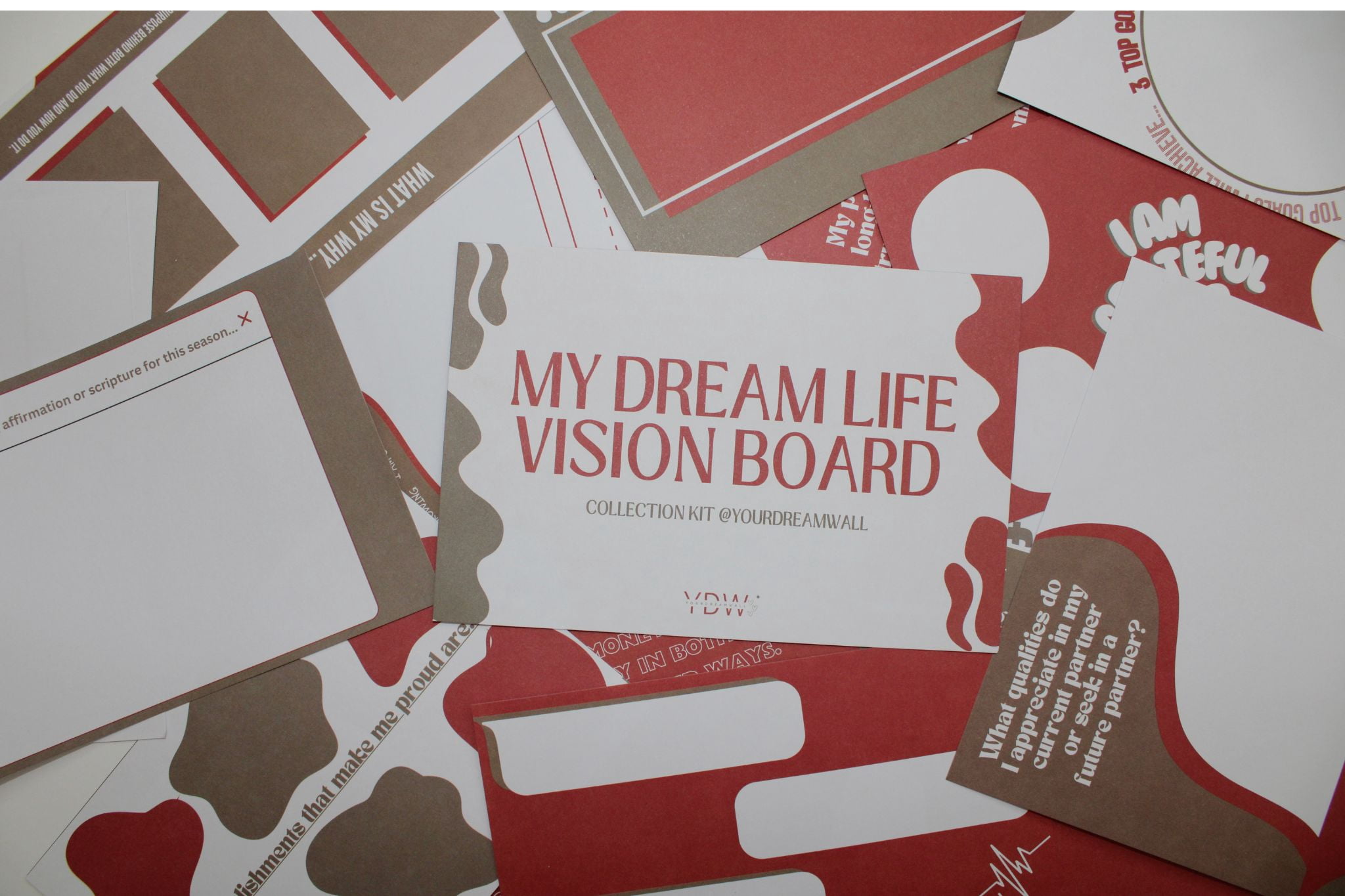 My Dream Life Collection Vision Board DIY Kit, All-in-One Goal and Manifestation Board for Career, Health, Wealth and Growth
