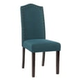 thumbnail image 2 of High Back Fabric Upholstered Dining Chairs with Nailhead Trim, Blue, Set of 2, 2 of 10