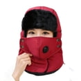 thumbnail image 2 of CEHVOM Women's USB Heating Solid Keep Warm Hat Autumn Winter Plush Mask, 2 of 8