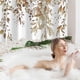 thumbnail image 2 of Brown Eucalyptus Shower Curtain, Watercolor Plant Leaves with Floral Bathroom Shower Curtain Set with Hooks, 72x72, 2 of 4