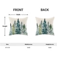 thumbnail image 2 of Watercolor Dark Green Tree Pillow Covers 18X18 Set of 2, Nature Themed Christmas Throw Pillow Covers Rustic Forest Pillowcase Decor for Indoor Outdoor Home Sofa Bedroom Living Room, 2 of 7