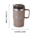 thumbnail image 2 of 304 Stainless Steel Double-Layer Insulated Mug - Large Capacity Cup with Handle, Heat Resistant Anti-Scald Portable Mug, Durable Water Cup for Home Office Travel & Daily Hydration Needs, 6*4in, A, 2 of 8
