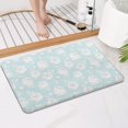thumbnail image 4 of Pioneer Flower Floral Print Pattern Bathroom Rugs Mat, Non Slip Microfiber Bathroom Rug with Rubber Backing, Soft Mats for Bathroom Floor Tub Shower, 17"x27", 4 of 5