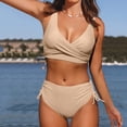 thumbnail image 2 of New & Trending NMMUED Bikini Sets for Women, String Bikini, Full Coverage Bikini, Bathing Suit for Women Bikini, Mid Rise Bikini Sets for Women, Beige L, 2 of 6