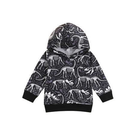 

0-24M Baby Boys Causal Hoodies Outwear Cartoon Pattern Long Sleeve Pullover Pocket Tops