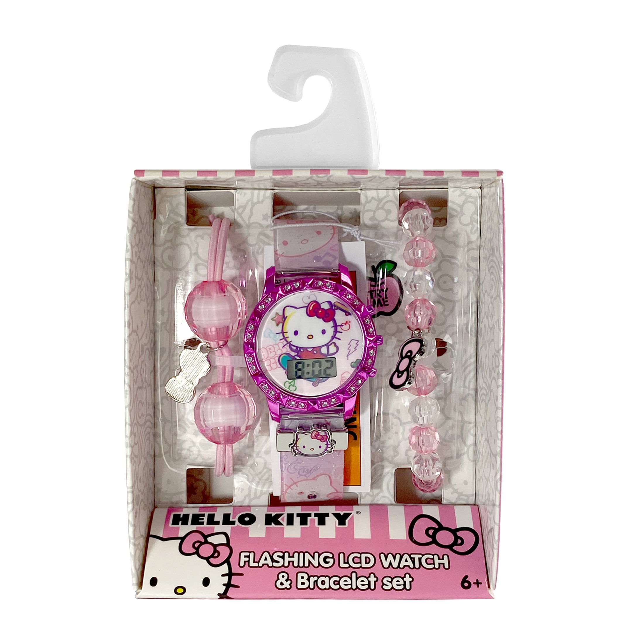 Hello Kitty Female Child Pink and Purple 3pc LCD Watch and