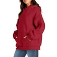 thumbnail image 3 of Shine Up Hoodies for Women Fleece Hooded Sweatshirts Oversized Pullover Long Sleeve Ladies Tops with Pocket, 3 of 6