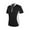 Black/White, variant on Monterey Club Women's Fireworks Foil Contrast Golf Polo Shirt #2305