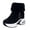Black, variant on Rokment Orthopedic Platform Wedge Mid Calf Snow Boots for Women 2025 Winter Fashion Fuzzy Warm Air Cushion Zip up Chunky Walking Dress Ankle Booties Black Size 6