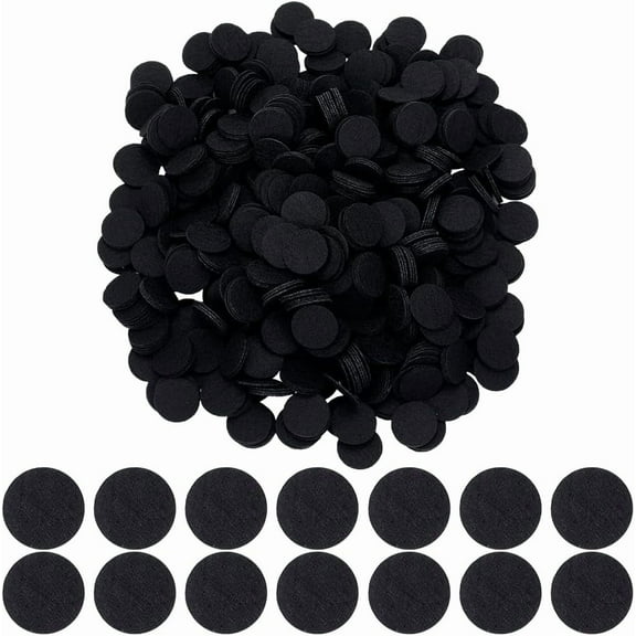 1000Pcs 1 Inch 25mm Felt Circles Felt Craft Pads Bulk Woven Black Pre Cut Thin Small Fabric Rounds for Crafts Sewing Supplies DIY Art Projects Handicrafts Patchwork Decoration Finishing for DIY