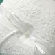 thumbnail image 4 of Wedding Ring Pillow Ivory Satin Ribbon Bow Pearls Lace Floral Embroidery Ring, 4 of 5