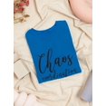 thumbnail image 3 of Chaos Coordination Funny Women Royal Blue T-Shirt, Female Small, 3 of 4