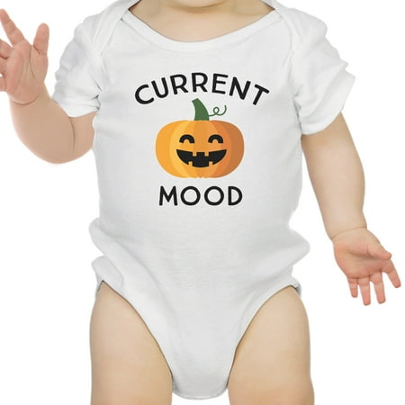 Pumpkin Current Mood White Bodysuit Halloween Costume First