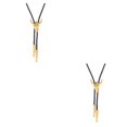thumbnail image 2 of Minnieouse Corbatas doradas para hombre Light Fashional Bolo Garment Accesorio Collar Corbata como regalo perfecto con cuerno en bolsas Paquete dorado 2Conjunto, 2 of 6
