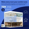 thumbnail image 3 of DELLA 42,000 BTU 3 Zone (12K+18K+18K) Ceiling Cassette Mini Split AC, Ultra Heat -13℉, 360° Airflow, Covers 1040 Sq.Ft, Energy Star, 22 SEER2 208-230V, Work with Alexa, Pre-Charged Heat Pump,25ft Kit, 3 of 7