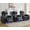 Black, variant on 3PCS Power Zero Gravity Recliner with Adjustable Headrest,Wireless Charger,USB/Type-C Port,LED Light,Storage Console,Cup Holder,Swivel Tray Table,Faux Leather Electric Reclining Chair Set of 3,Black