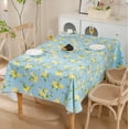 thumbnail image 2 of Heavy Duty Vinyl Tablecloth with Flannel Backing Waterproof Oil-Proof Plastic Table Cloth Stain-Resistant Wipeable Rectangle or Square Table Cover for Indoor and Outdoor (Lemon, ), 2 of 6