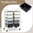 thumbnail image 4 of Costway 10-Drawer Storage Cart Utility Rolling Trolley Kitchen Organizer Grey Gradient, 4 of 10
