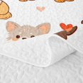 thumbnail image 5 of Manfei Cartoon Pet Quilt King, Sweater Dog King Coverlet Set, White Brown, 3-Piece, 1 Bedspread and 2 Pillowcases, 5 of 7